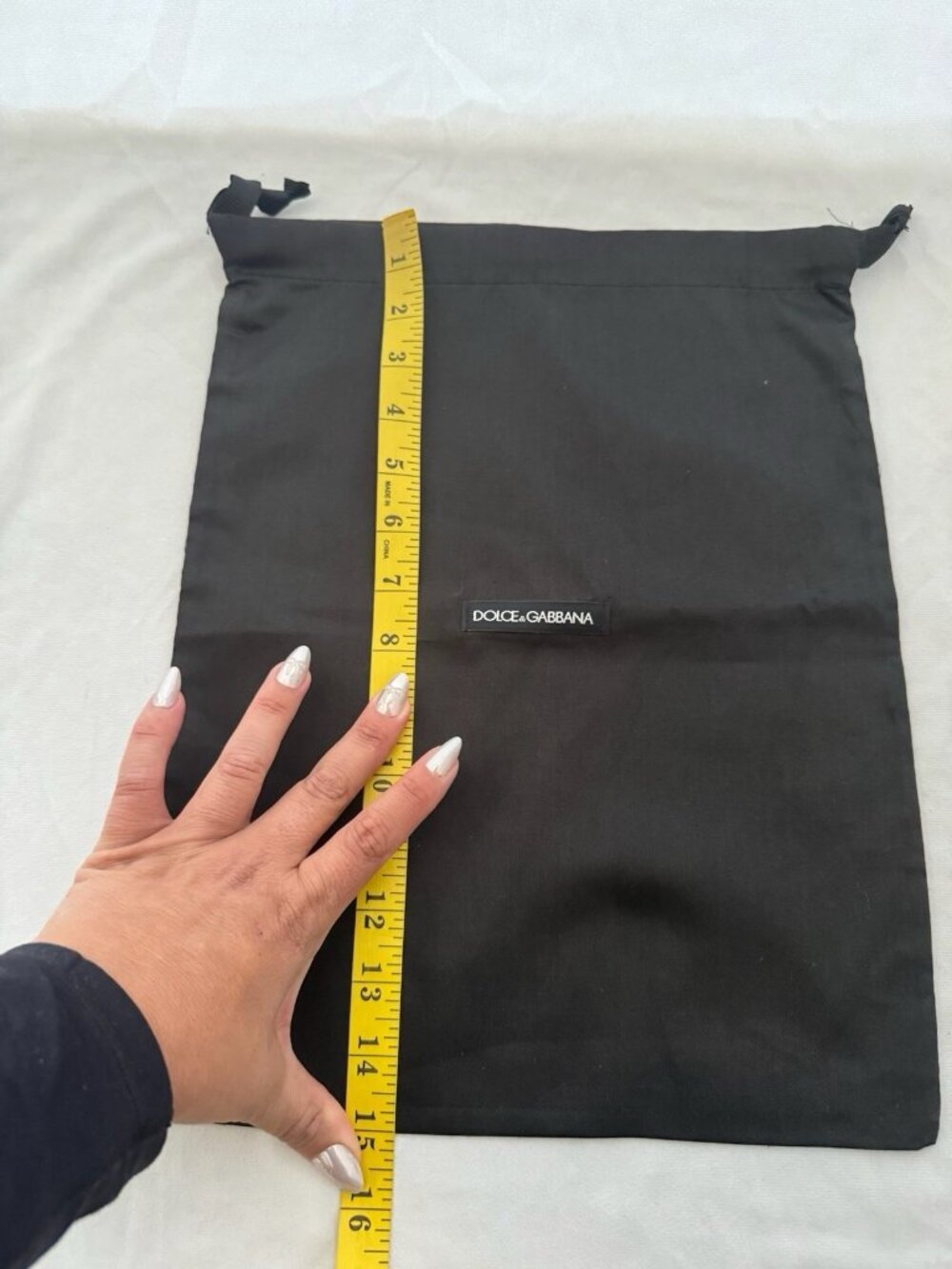 Dolce & Gabbana Dust Bag Storage Cover Drawstring Black 15" x 12" - Picture 3 of 6